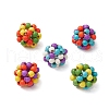 Round Woven Beads TURQ-JF-4MM-01-1
