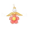 Handmade Glass Seed Beaded Angel Pendants PALLOY-MZ00764-01-1