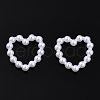 Rainbow ABS Plastic Imitation Pearl Linking Rings OACR-T015-04-14-2