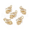 Brass Micro Pave Cubic Zirconia Pendants KK-E068-VB206-4