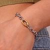 Stainless Steel Cable Chain Bracelets for Women WGF1402-02-2
