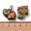 Natural Unakite Pendants G-B127-05P-12-4