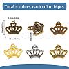SUNNYCLUE 64Pcs 4 Colors Alloy Pendant Rhinestone Settings for Enamel FIND-SC0006-05-2