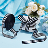 GOMAKERER 25 Yards Polyester Striped Ribbons OCOR-GO0001-29B-4