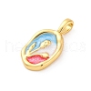 Brass Enamel Pendants KK-Z084-15G-01-2