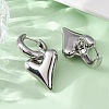 Heart Brass Hoop Earrings EJEW-D322-12P-01-3