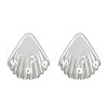 Shell Shape Alloy Crystal Rhinestone Stud Earrings FS-WG40A88-05-1