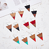 6 Pair 6 Style Resin & Wood Dangle Earrings with Iron Pins EJEW-AB00036-5