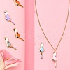 35Pcs 5 Colors Eco-Friendly Alloy Enamel Pendants ENAM-CJ0002-82-6