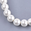 Shell Pearl Beaded Stretch Bracelets BJEW-S134-107C-03-2