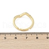 Wave Brass Micro Pave Cubic Zirconia Adjustable Rings RJEW-S400-15G-5