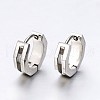 Tarnish Resistant Fashionista Must-Have Unisex 304 Stainless Steel Huggie Hoop Earrings EJEW-G138-103P-1