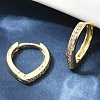 Teardrop Brass Micro Pave Cubic Zirconia Hoop Earrings EJEW-M082-10G-4