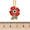Brass Micro Pave Cubic Zirconia and Enamel Pendant Necklaces NJEW-Q041-06G-3