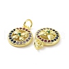 Brass Micro Pave Colorful Cubic Zirconia Charms KK-E068-VF098-3