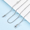 Brass Box Chains Necklaces for Women NJEW-D302-08P-1