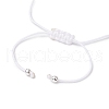 Adjustable Dyed Synthetical Turquoise Beaded Braided Bead Bracelets for Women BJEW-JB11805-01-4