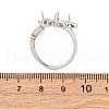 Brass Micro Pave Cubic Zirconia Open Cuff Ring Components KK-U074-09P-3
