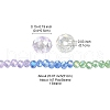 Transparent Electroplate Glass Beads Strands GLAA-YW0002-F01-4