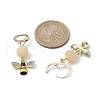 4 Pairs 4 Styles Bee & Flower Alloy Enamel Dangle Leverback Earrings for Women EJEW-JE05594-3