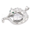 Brass Micro Pave Cubic Zirconia Pendants KK-M307-07P-2