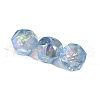 30Pcs Gradient Color & UV Plating Rainbow Iridescent Opaque Resin Beads PW-WG6C260-08-1
