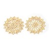 Brass Filigree Joiners Links KK-F772-09G-2