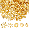 SOFPLATE 500Pcs 5 Styles Alloy Daisy Spacer Beads FIND-SP0002-22C-1