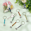 Flat Round with Tree of Life Alloy Keychain KEYC-AB00076-4