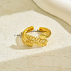 Brass Adjustable Cuff Rings for Women OR0833-3