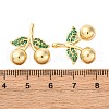 Brass Micro Pave Cubic Zirconia Pendants KK-F895-18C-G-3