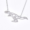 Non-Tarnish 201 Stainless Steel Pendant Necklaces NJEW-T009-JN100-1-40-1