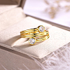 925 Sterling Sliver Pave Cubic Zirconia Geometric Finger Rings CC5596-3-1