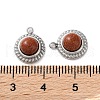 Synthetic Goldstone Half Round Charms STAS-L022-399P-01-3