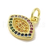 Brass Micro Pave Cubic Zirconia Charms KK-M283-15B-02-2