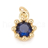 Brass Inlaid Clear Cubic Zirconia Charms KK-A161-34G-D-1