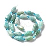 Natural Flower Amazonite Beads Strands G-B028-A03-3