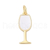 Brass Enamel Pendants KK-U062-02B-01-1