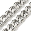 201 Stainless Steel Curb Chain Necklaces NJEW-Q336-12B-P-5
