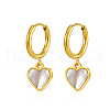 Stylish Heart Stainless Steel Hoop Earrings CL8045-2-2