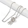 Brass Pendant Necklaces NJEW-G089-14B-P-2