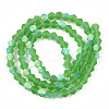 Imitate Austrian Crystal Bicone Frosted Glass Beads Strands EGLA-A039-T4mm-MB03-2