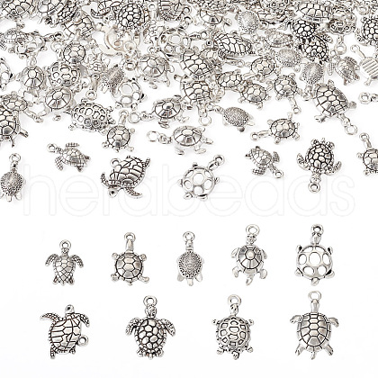 Craftdady 108Pcs 9 Style Tibetan Style Alloy Pendants FIND-CD0001-36-1