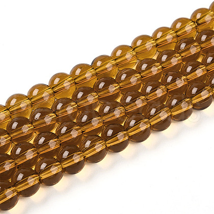 Transparent Glass Beads Strands GLAA-T032-T6mm-23-1