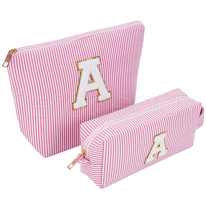 Letter A Polyester Makeup Storage Bag AJEW-WH20001-73A-1