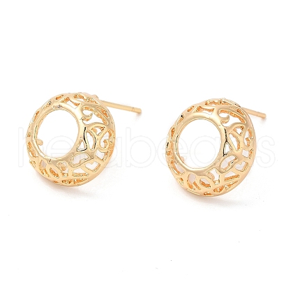 Brass Stud Earrings KK-K333-43G-1