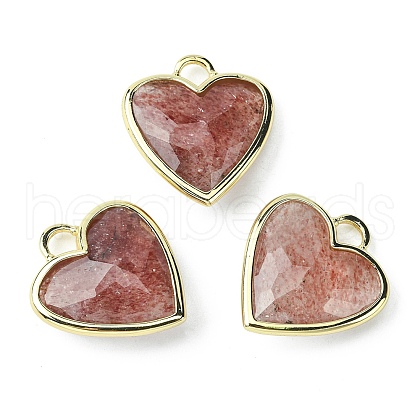 Natural Red Strawberry Quartz Pendants G-O204-01G-1