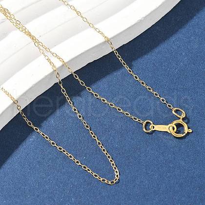 Brass Cable Chain Necklaces for Women Men NJEW-Z068-02G-02-1