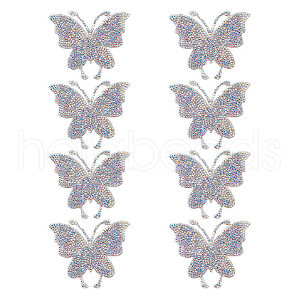 GOMAKERER 8Pcs Rhinestone Hot Melt Adhesive On The Back Appliques DIY-GO0001-87-1