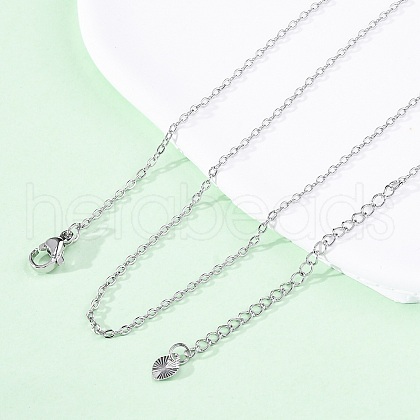 Brass Cable Chain Necklaces NJEW-D302-82P-1